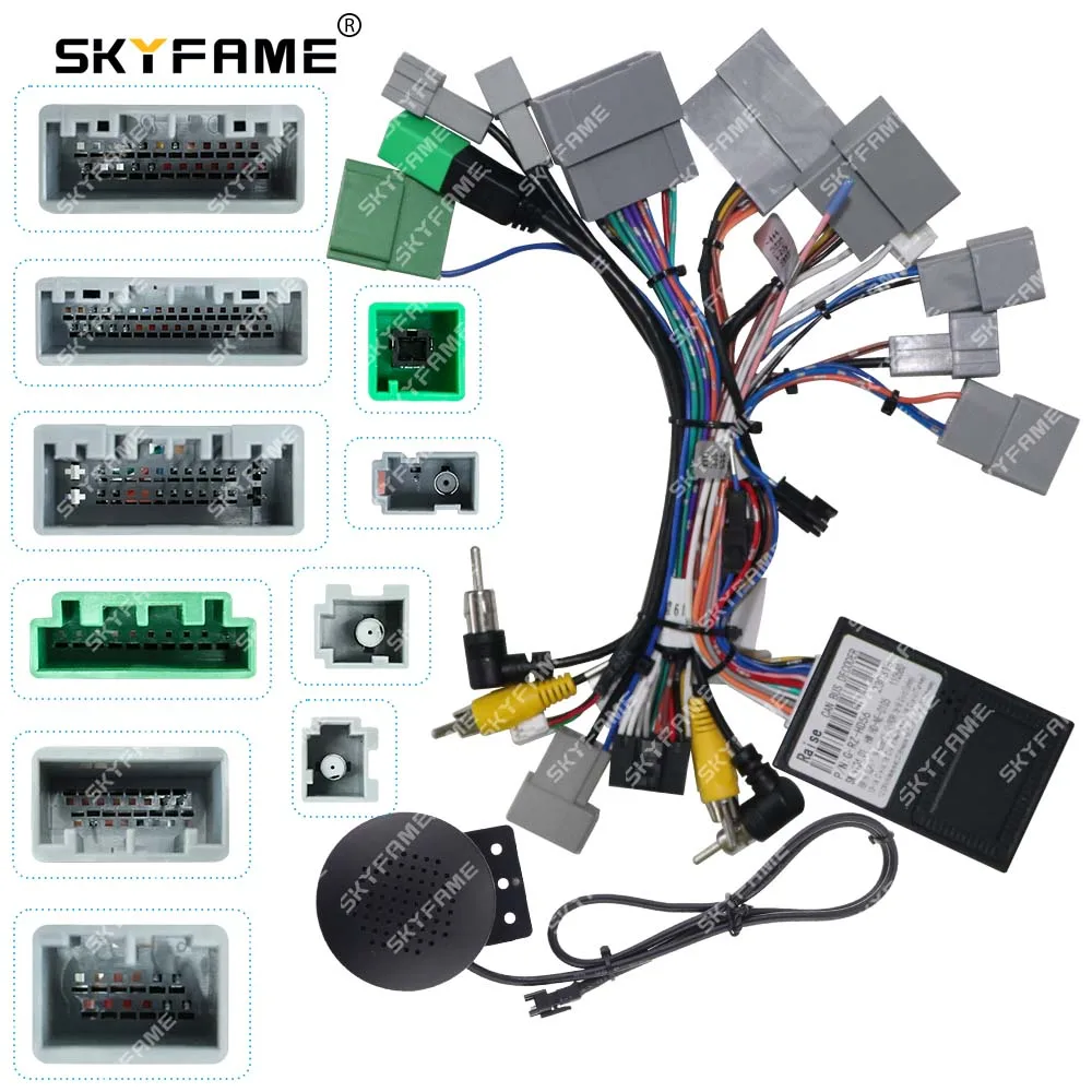 SKYFAME Android Radio Stromkabel Auto 16-Pin Kabelbaumadapter Canbus Box für Honda CRV CR-V Civic Breeze G-RZ-HD56 Image