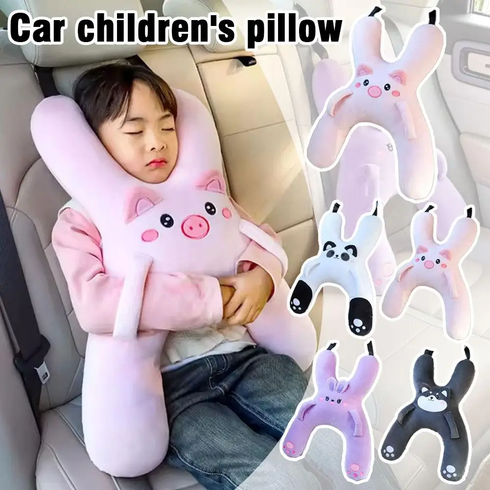 Auto Sitz Sicherheit Nacken Kissen Nette kinder Kopfstütze Lenden Unterstützung Anti Prise Hals Niedlichen Cartoon Schlaf Kissen Image