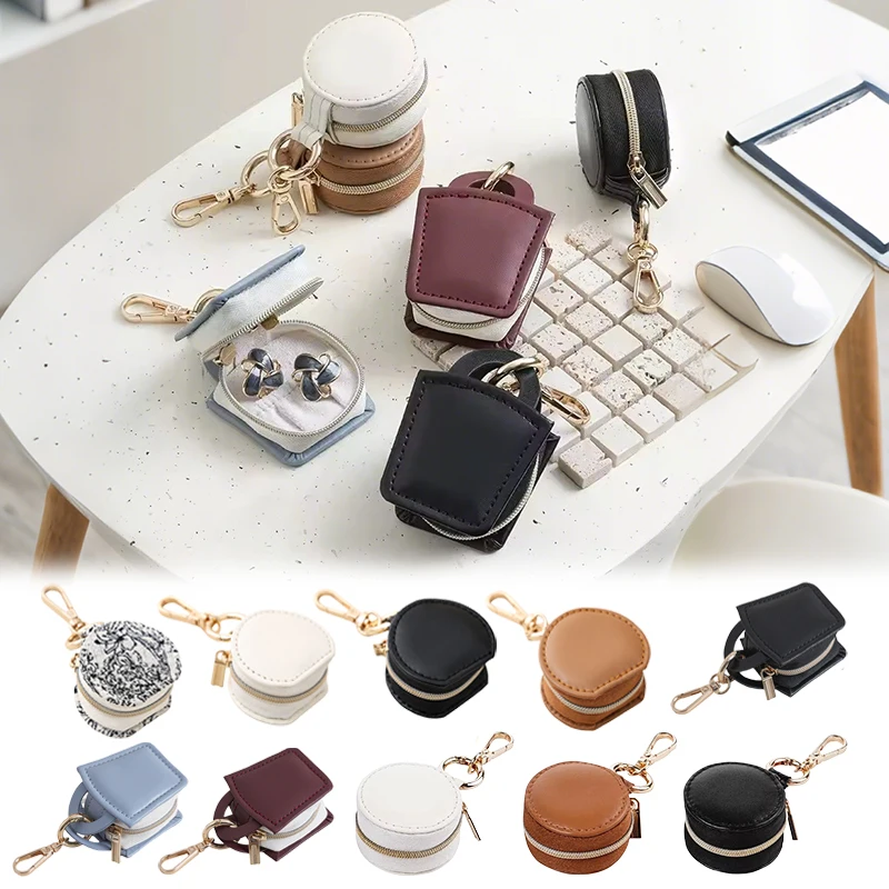 1Pcs Tragbare Runde Schmuck Box Reise Schmuck Lagerung Zubehör Organizer Für Jugendliche Brautjungfer Geschenk Geburtstag Geschenk Image