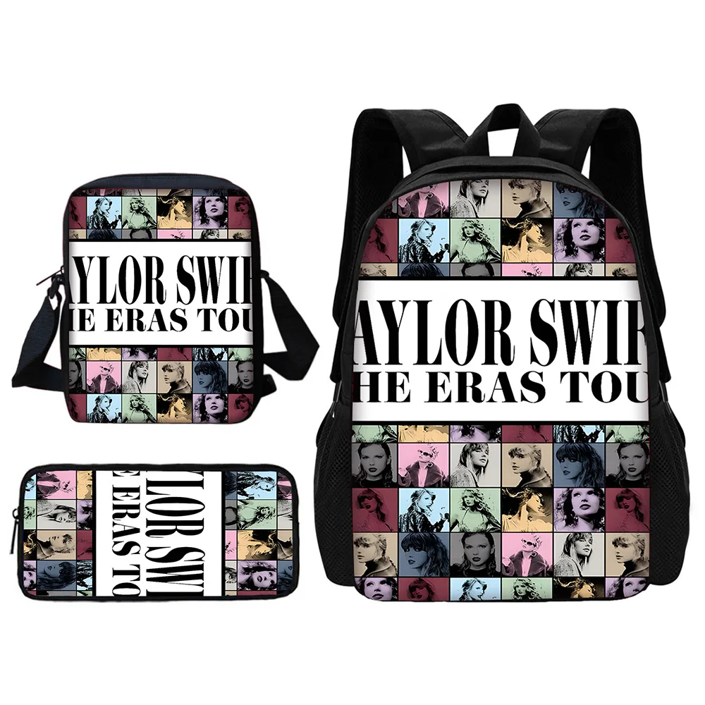 Chanteur enfant t-aylors école sac à dos avec sac à bandoulière sacs à crayons sacs d'école pour garçons s-swifts filles meilleur cadeau