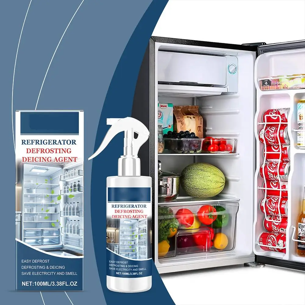 Kühlschrank Deicer Ice Melting Spray Gefrierschrank Abtauflösung Anti-Frost-Formel Schnell wirkende Reiniger Pflege von Haushaltsgeräten Image