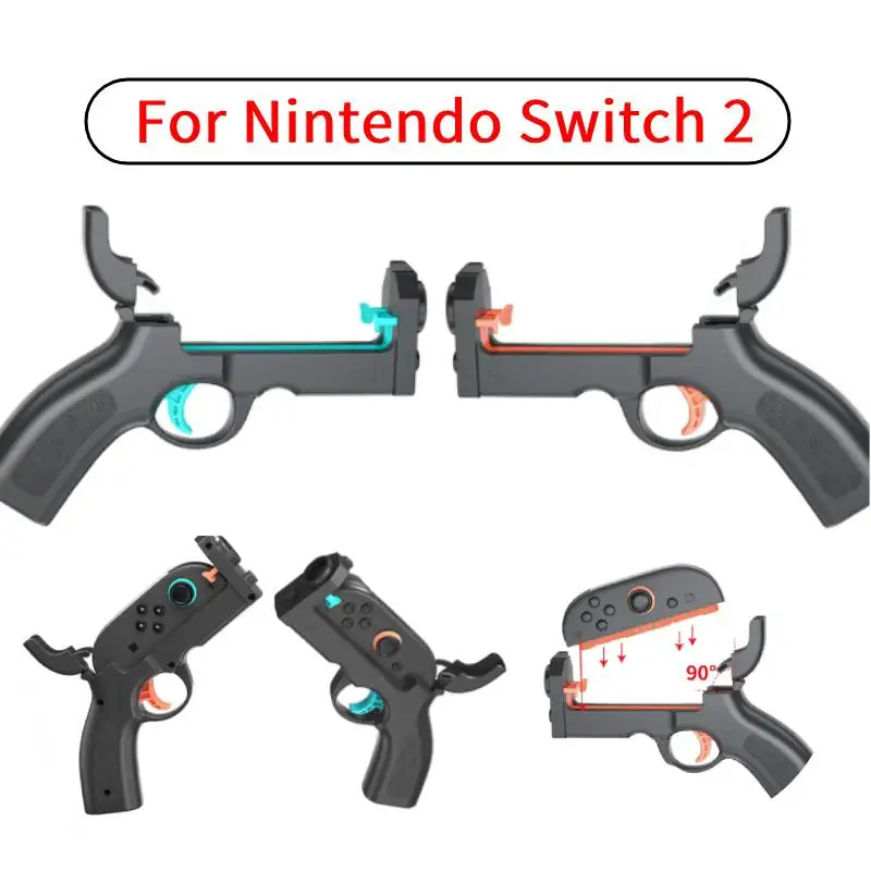 2er-Pack Shooting Game Gun Controller für Nintendo Switch 2 Controller, NS2 Gun Hand Grip Motion Controller Gamepad Joypad Gaming Image