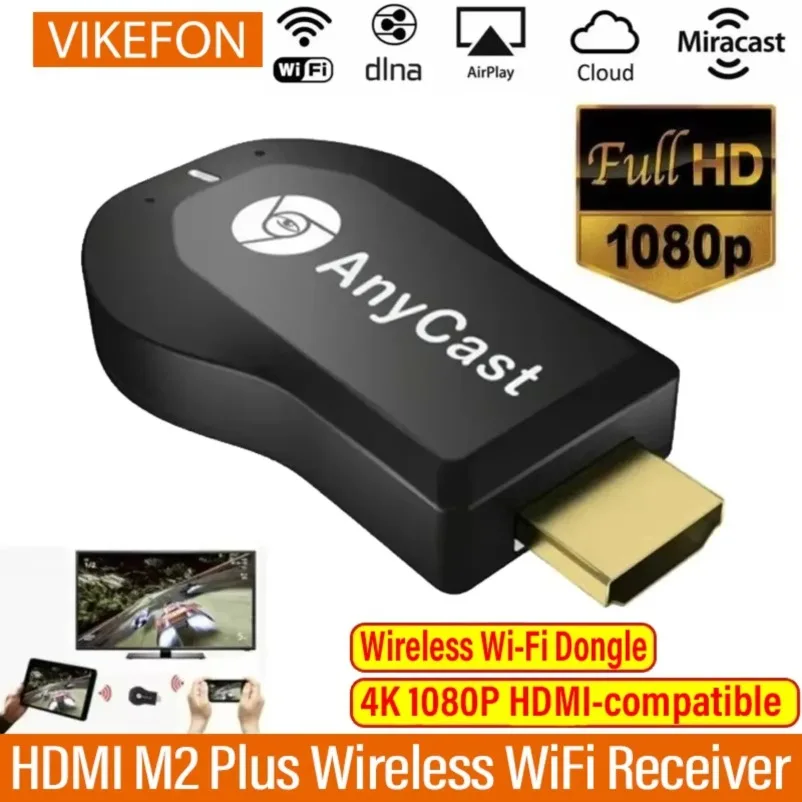 VIKEFON M2 4K 1080P Plus Wireless WiFi Display HDMI-Kompatibel TV Dongle Empfänger für DLNA Airplay Miracast für AnyCast für IOS Image