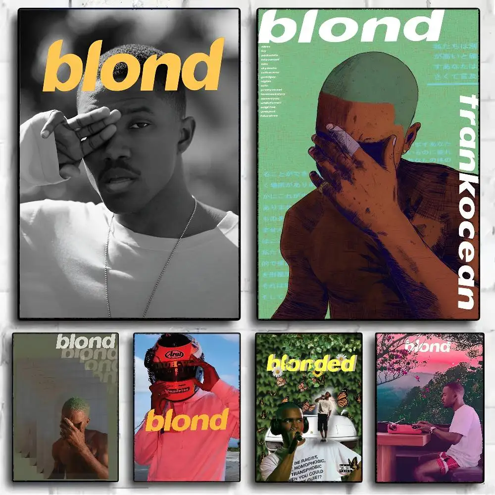 Frank Ocean Blond Klassische Vintage Poster Decoracion Malerei Wandkunst Weißes Kraftpapier Kawaii Raumdekoration