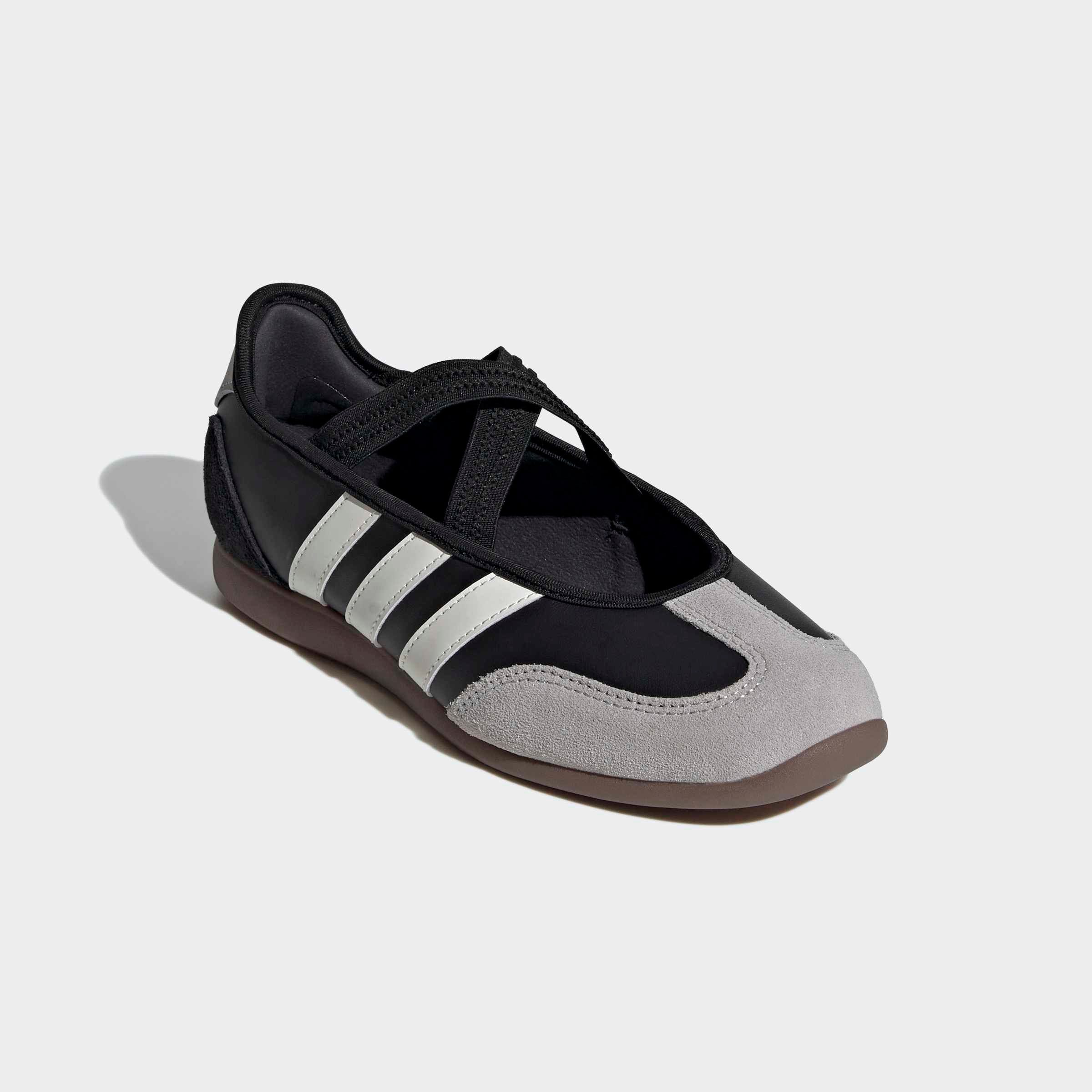 Sneaker Ballerinas ADIDAS SPORTSWEAR "BARREDA MARY JANE", Gr. 42, core schwarz, core weiß, gum5, Leder, Schuhe