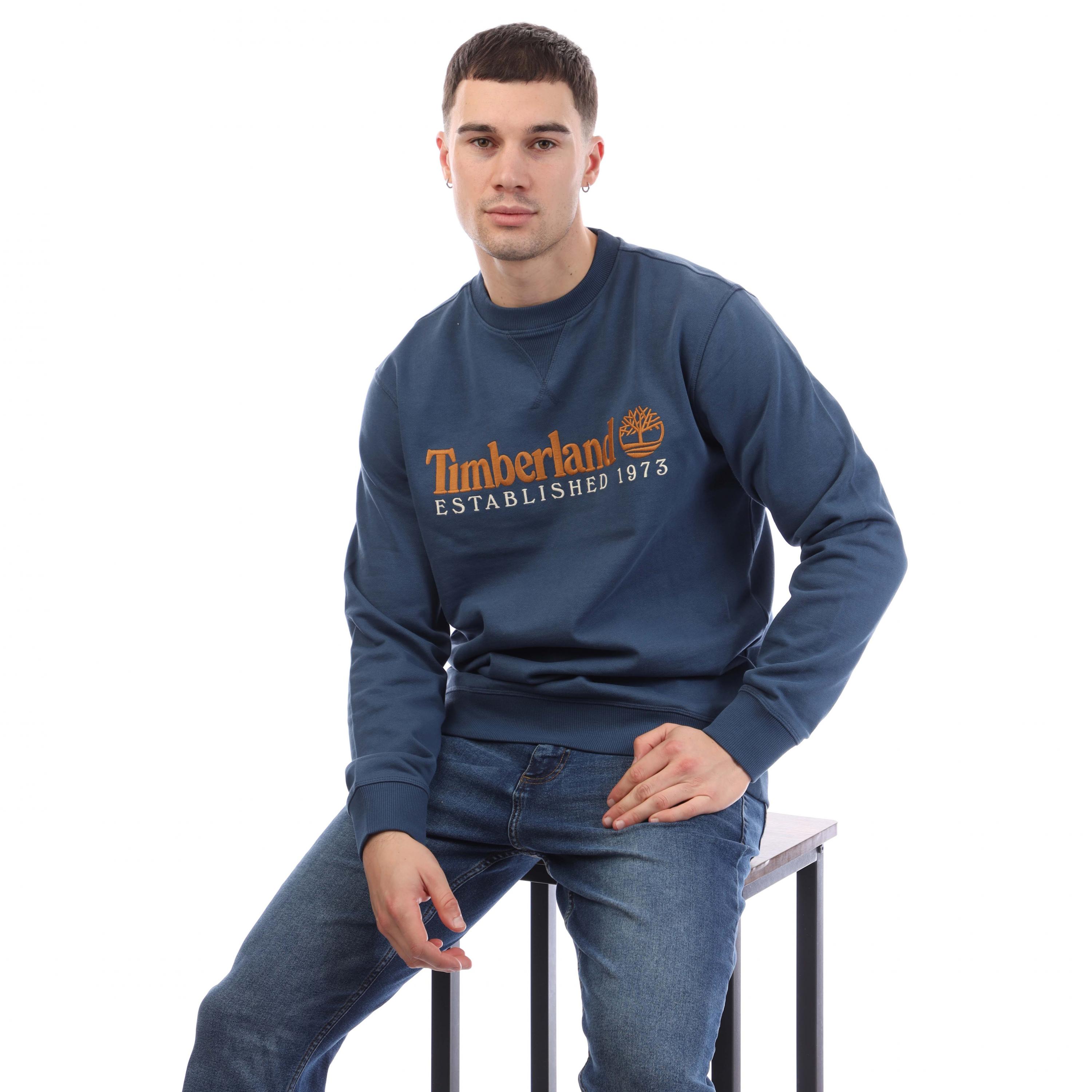Timberland - "Established 1973" Sweatshirt für Herren, Rundhalsausschnitt (Blau) Image