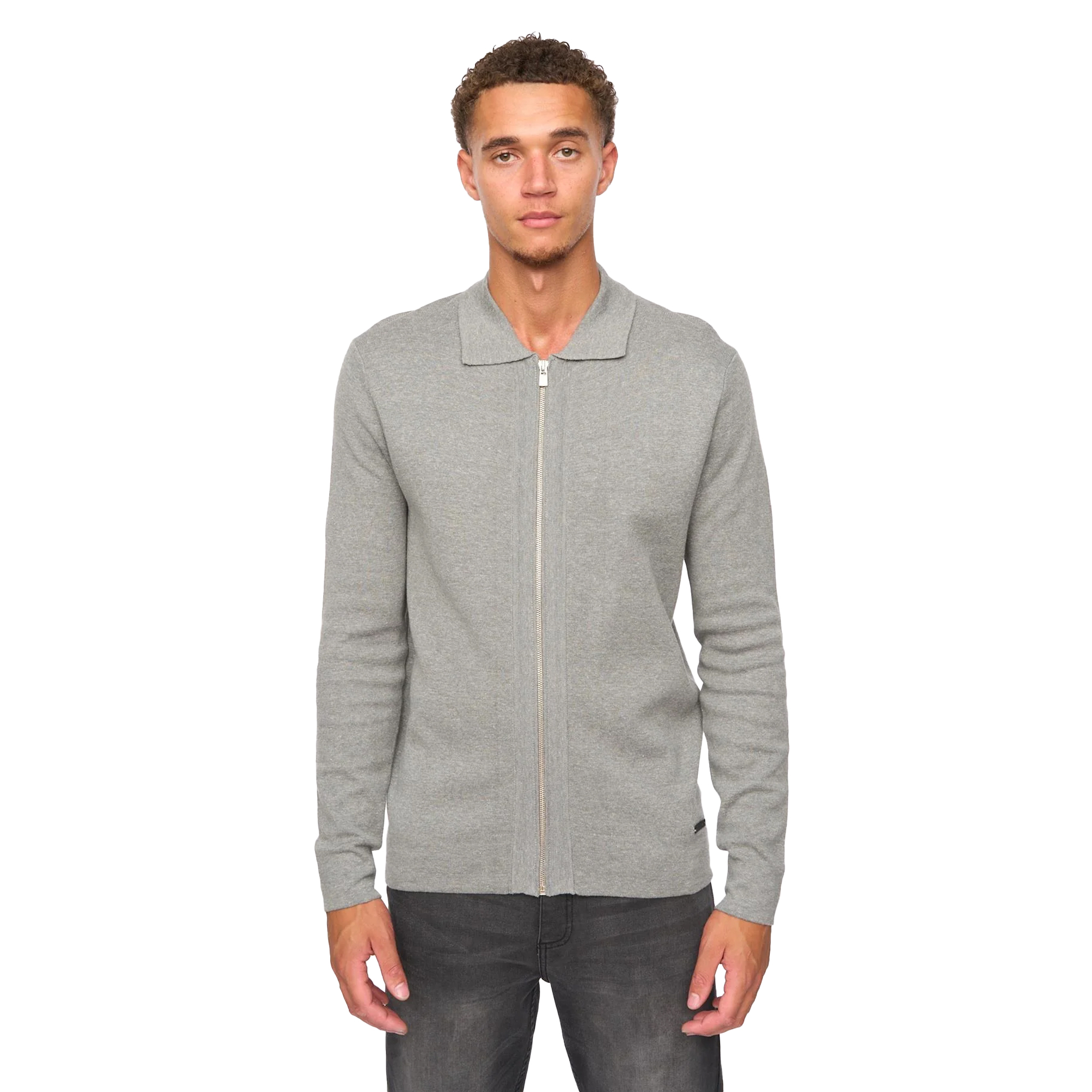 Duck and Cover - "Melfi" Pullover für Herren, Mit Reißverschluss trennbar, Jerseyware (Grau meliert) Image