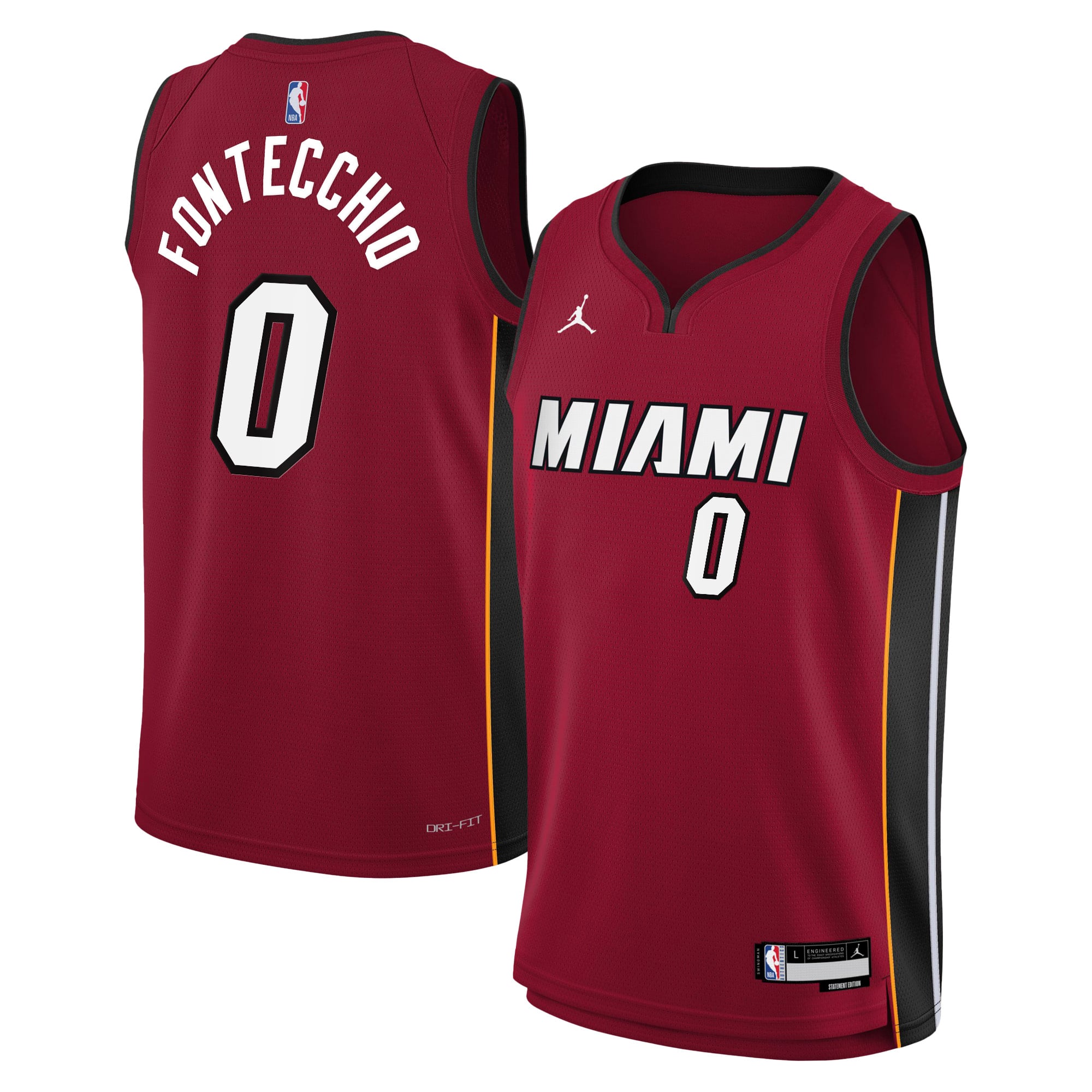 Maillot Swingman Miami Heat Jordan Brand Statement Edition - Rouge - Simone Fontecchio - Jeune - unisexe Taille: L (14/16)