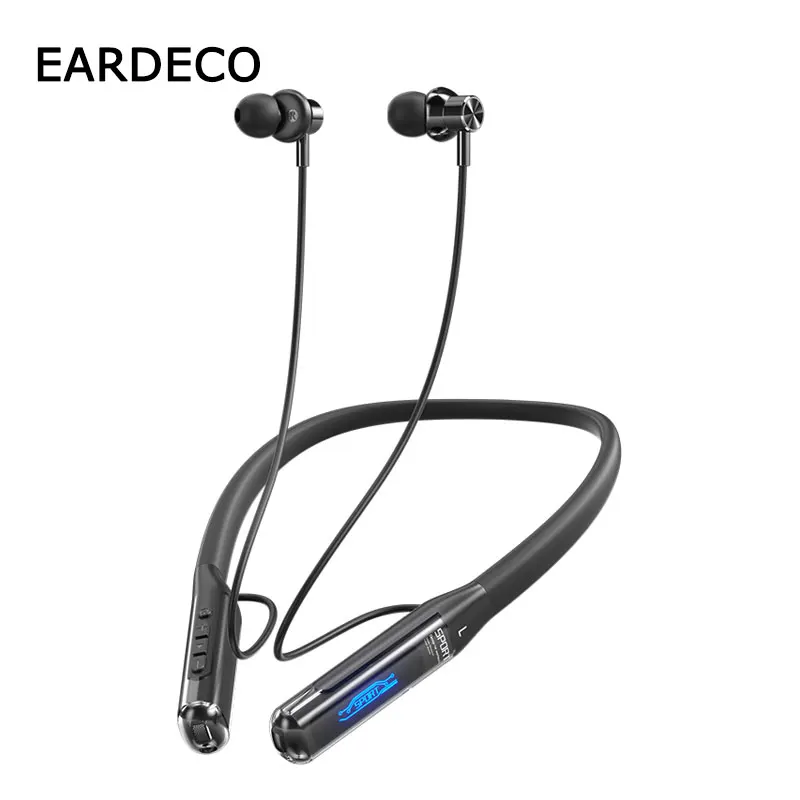 EARDECO 80-Stunden-Wiedergabe Bluetooth-Kopfhörer Nackenbügel Drahtlose Kopfhörer Bass Bluetooth-Kopfhörer mit Mikrofon Sport Stereo Image