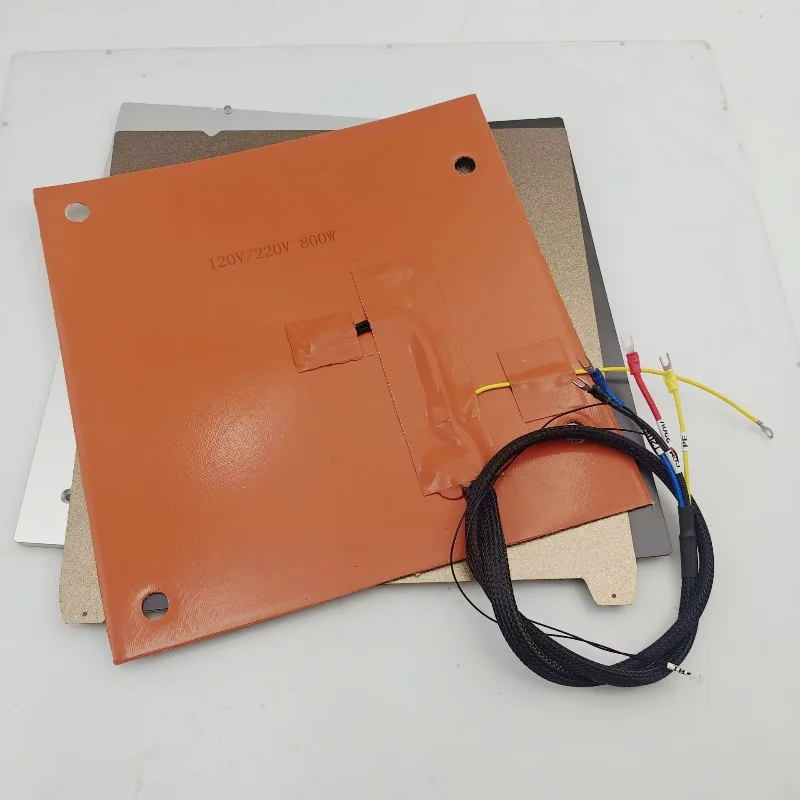 Funssor Creality K1 MAX 8 mm CNC-Gussaluminium, ultraflach, beheiztes Bett, Bauplatte, Upgrade-Kit, 120/240 V, 1000 W, Silikon-Heizkissen Image