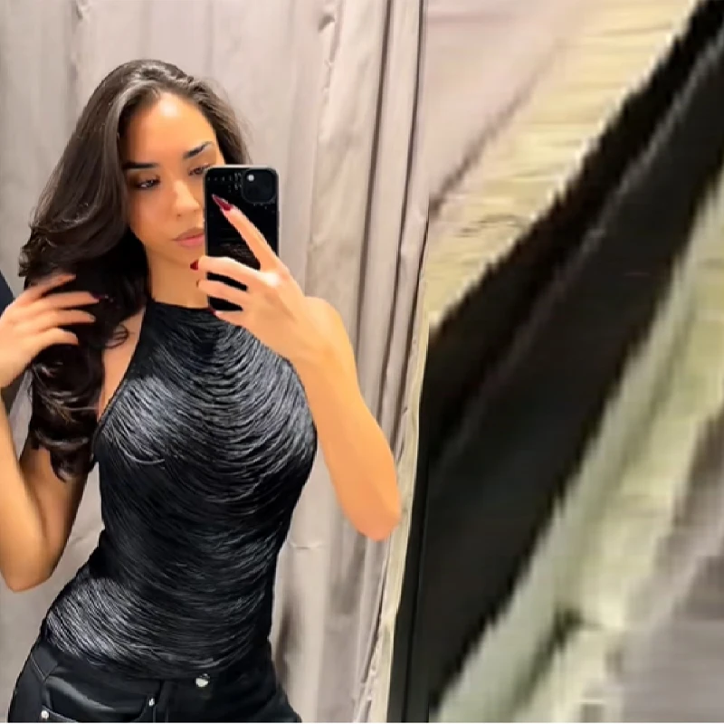 Sexy Neckholder-Träger-Top für Frauen, Schnür-Träger, schulterfrei, enges Leibchen, rückenfrei, Reißverschluss, Tanks, 2025, neue Spicy Girl Lady Tops Image