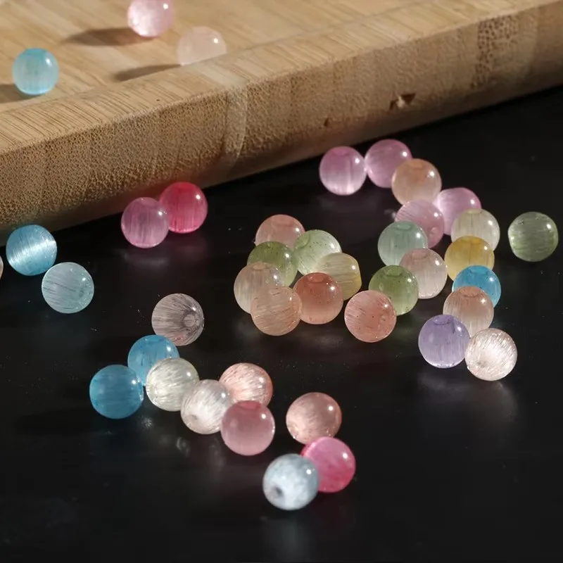 20-750 pezzi perline di vetro occhio di gatto per la creazione di gioielli fatti a mano fai da te perline perline sfuse braccialetto collana catena del telefono accessori