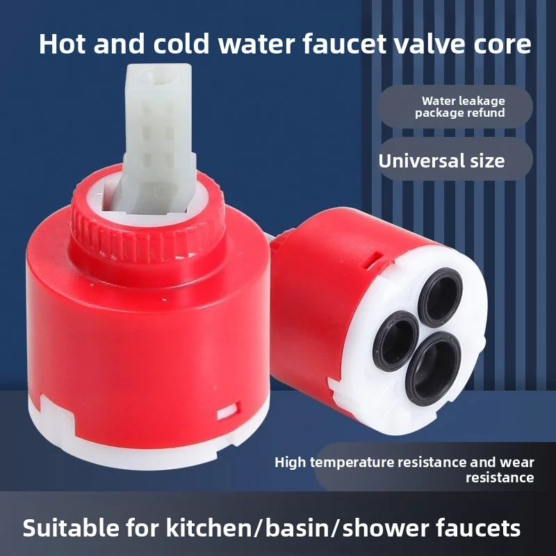 Cartouche de mélangeur à disque en céramique, robinet à cartouche thermostatique, Valve à disque, cartouches en plastique et céramique Pp pour mélangeur 35/40Mm