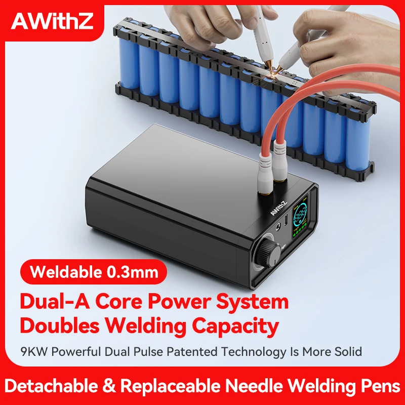 Awithz 9000 W Punktschweißgerät, leistungsstarke tragbare Pedal-Punktschweißmaschine, Mini-DIY-Werkzeug, Nickelstreifen für 18650 Lithium-Batterie Image
