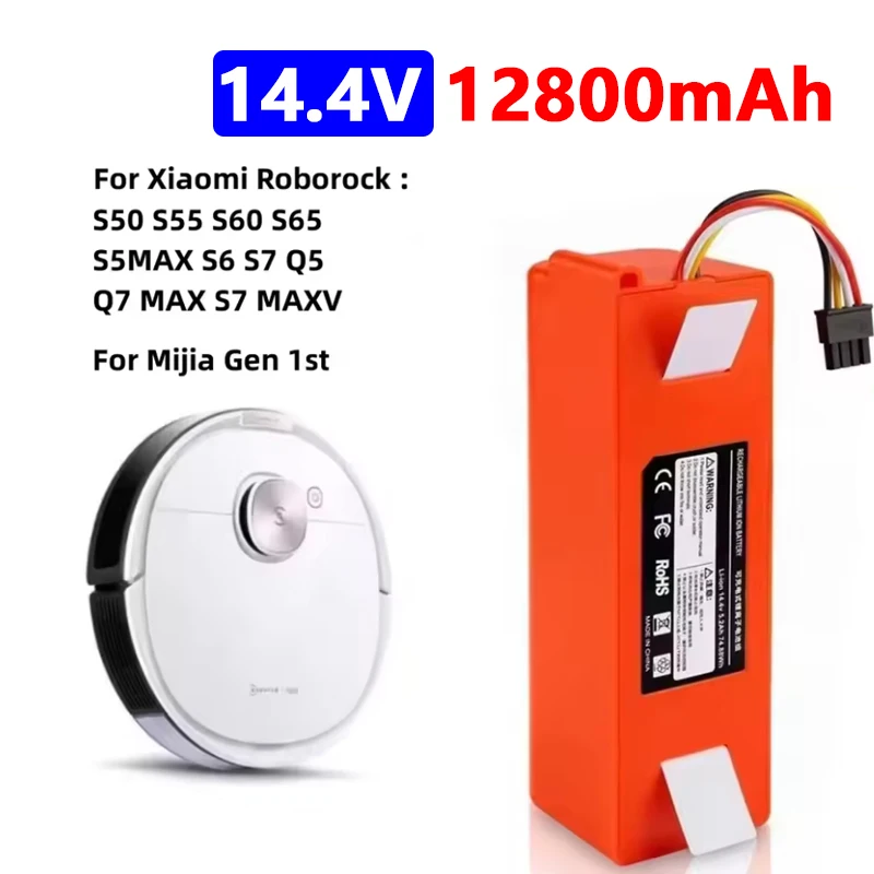 100% Original BRR-2P4S-5200S Robotic Staubsauger Ersatz Batterie Für Xiaomi Roborock S65 S55 S60.S51 S5 MAX S6 Teile Image