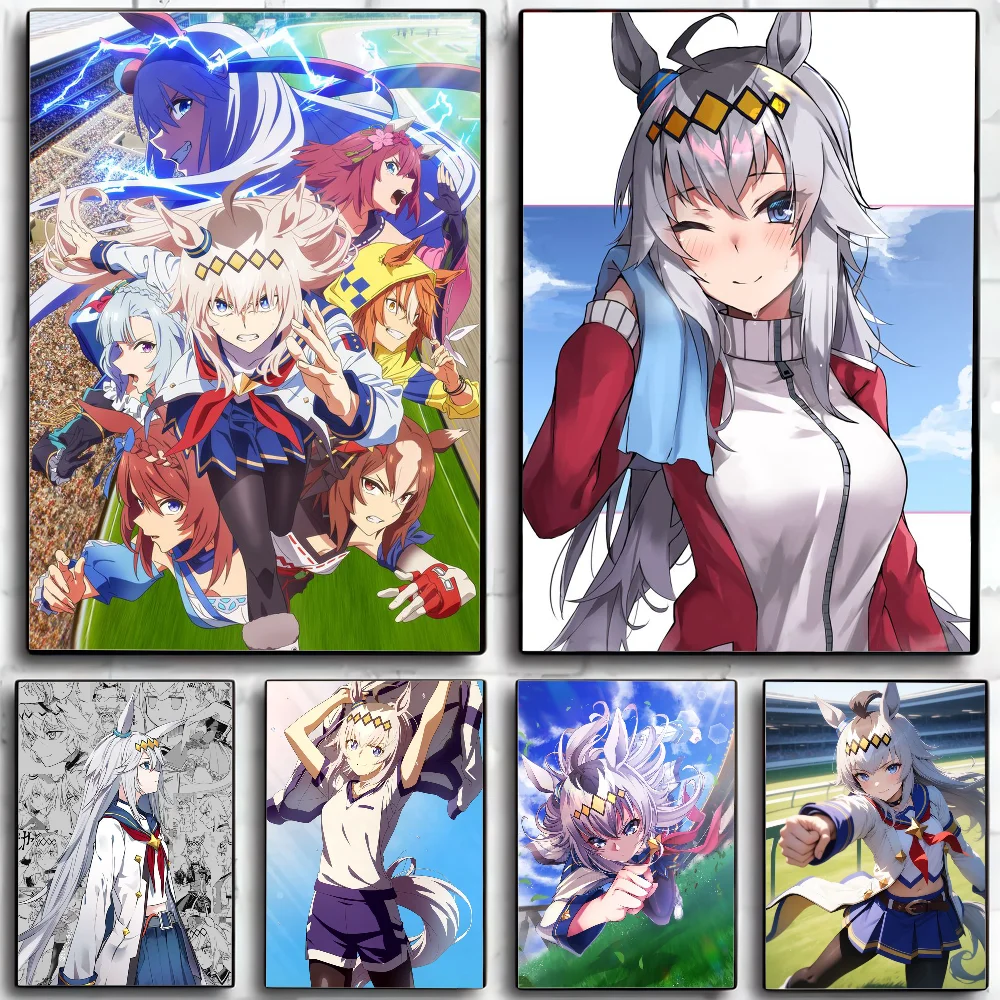 Anime O-Oguri Cap Umamusume Cinderella Grey Poster HD Poster Home Wohnzimmer Schlafzimmer Bar Cafe Art Decor Image