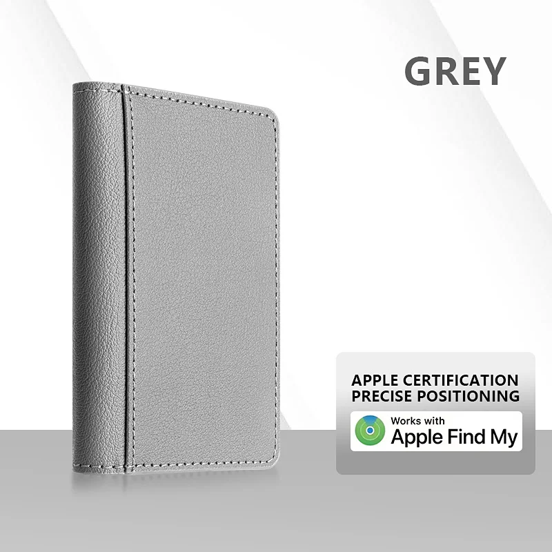 Magnetico con tracciamento e borsa antifurto Portafoglio da uomo RFID Portafoglio in pelle di lusso Porta carte Porta carte di credito Porta carte di credito