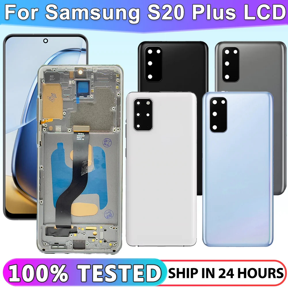 Super Amoled Für Samsung Galaxy S20 Plus LCD Display Touchscreen Digitizer Für Samsung S20 + G985 G986 mit Rahmen ersatz Image