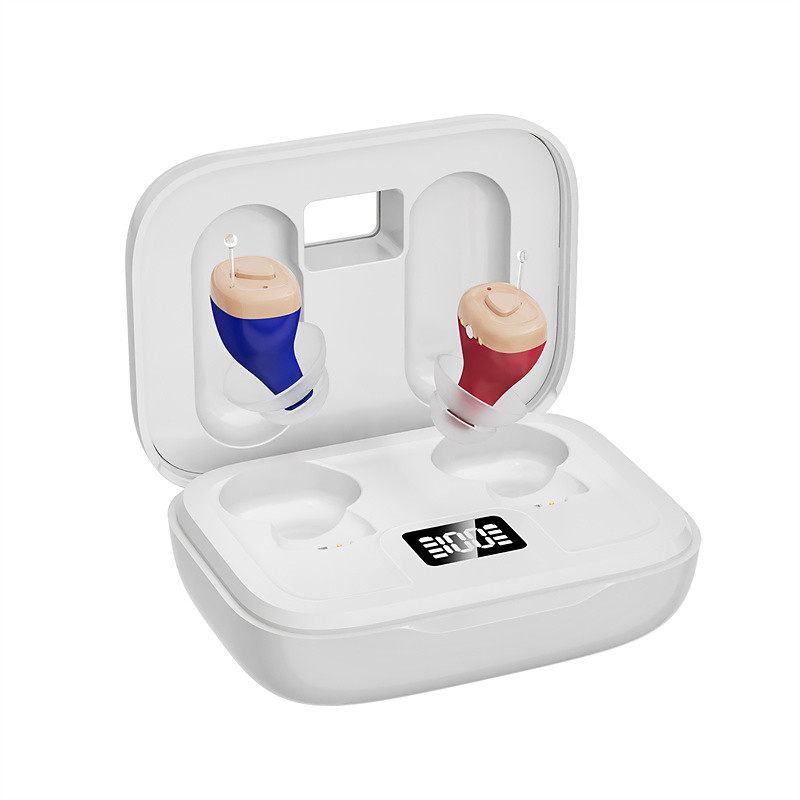 Rechargeable Hearing Aids for Seniors Digital Chip Smart Noise Reduction Technology Delivers Crystal-Clear Sound Ultra-Mini Invisible Design Comfortably Fits Ear Canal Extended Battery Life