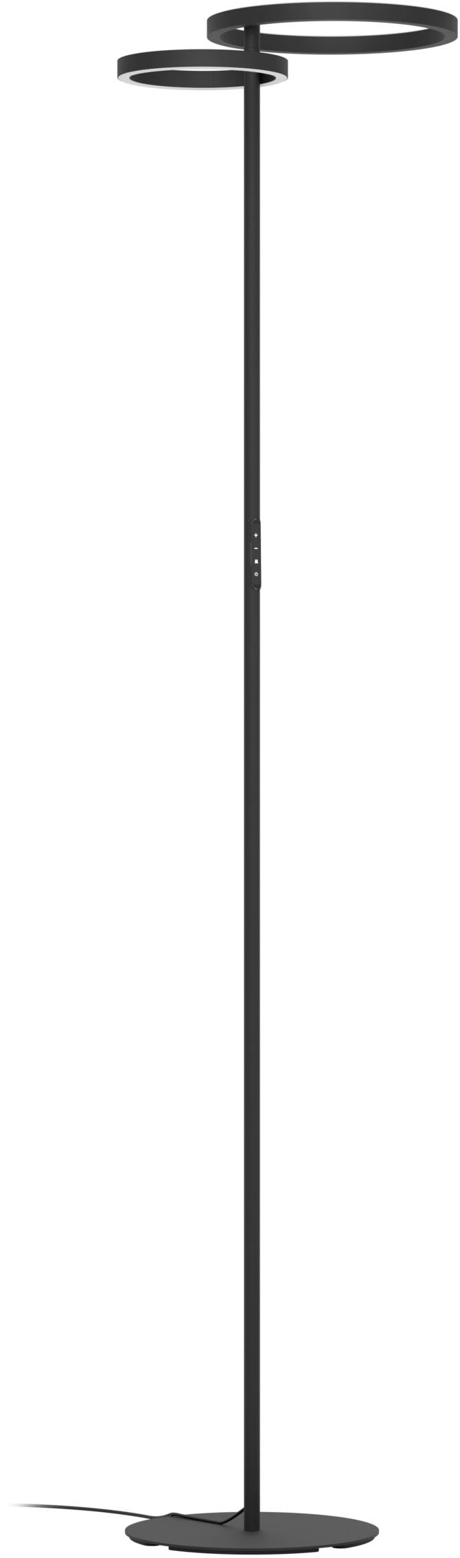 EGLO Stehlampe "CASTELPOTO 1 Stehlampe - Stahl - LED;LED - 16W;12W - IP20", schwarz, 2, H: 180cm, 1 Stk., Leuchten, Standleuchte, Leselampe, Wohzimmer, Schlafzimmer, L43 x B30 x H180 cm, Stehlampe