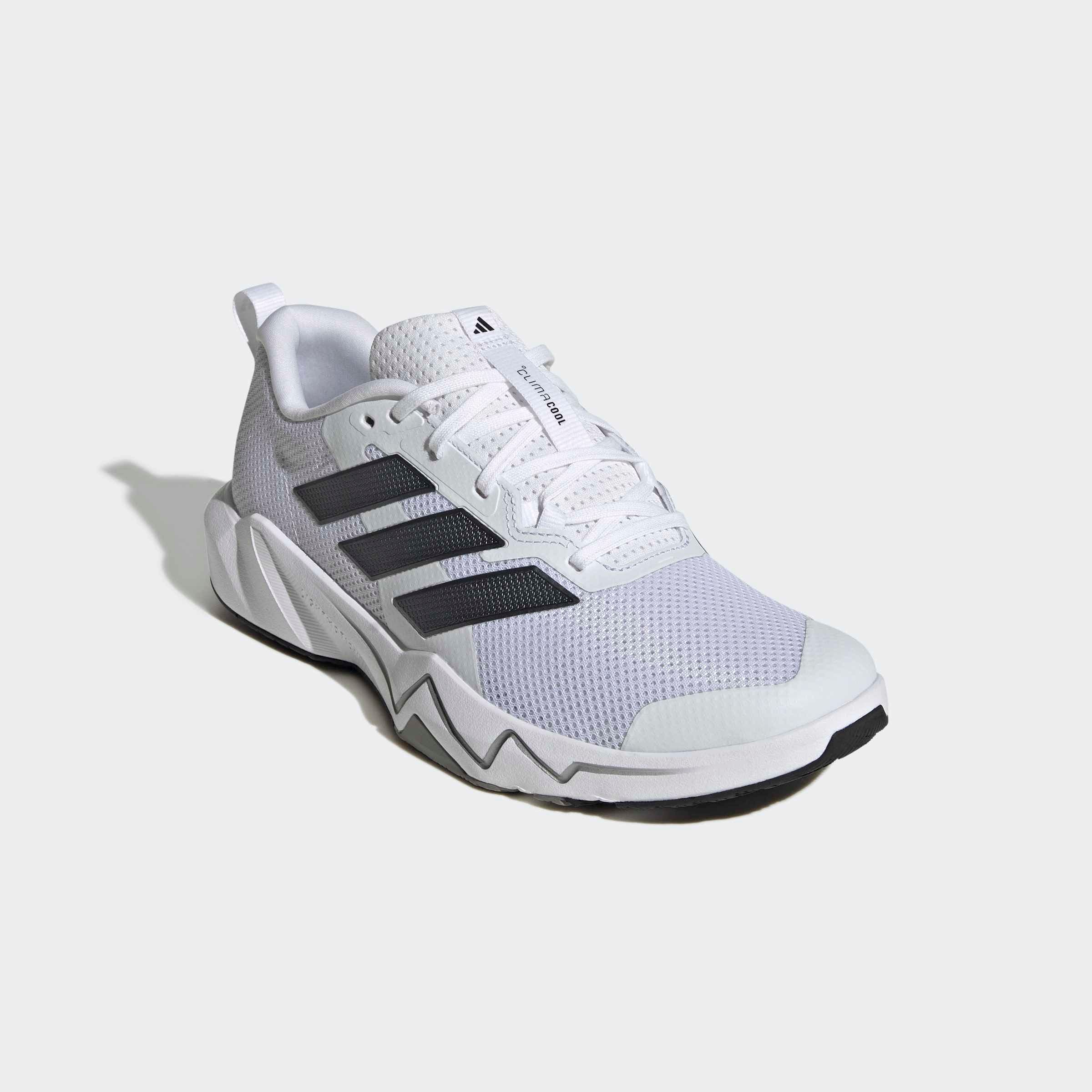 Trainingsschuh ADIDAS PERFORMANCE "RAPIDMOVE GO TRAINER M", Damen, Gr. 41, cloud weiß, core schwarz, iron metallic, Textil, Schuhe