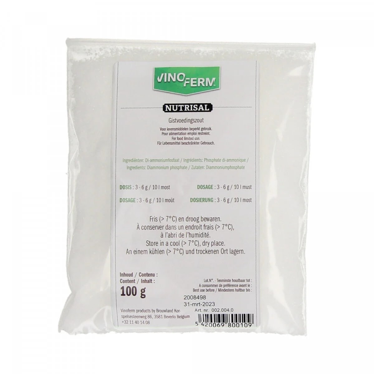 Hefenährsalz - Vinoferm nutrisal 100g Image