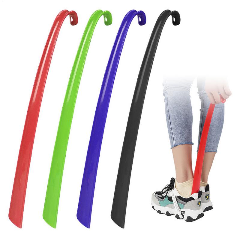 Portable Extra Long Shoe Horns, Black Plastic Shoe Spoon, Flexible Shoe Lifter For Shoes Accessories blue