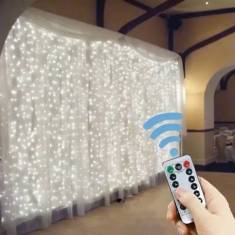 LED Curtain String Lights With Remote Control white usb 3 M X 1 M 100 Leds