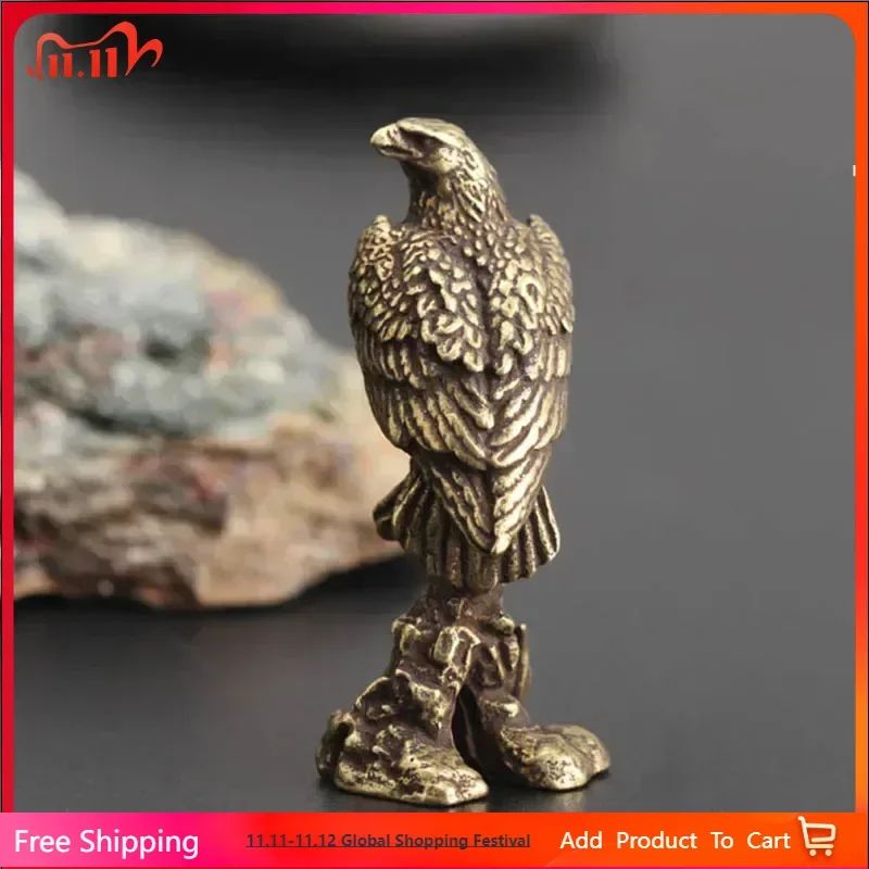 Handmade Vintage Copper Eagle Figurine Sculpture Home Office Desk Decoration Handmade Vintage Copper Eagle Figurine Sculpture Home Office Desk Decoration