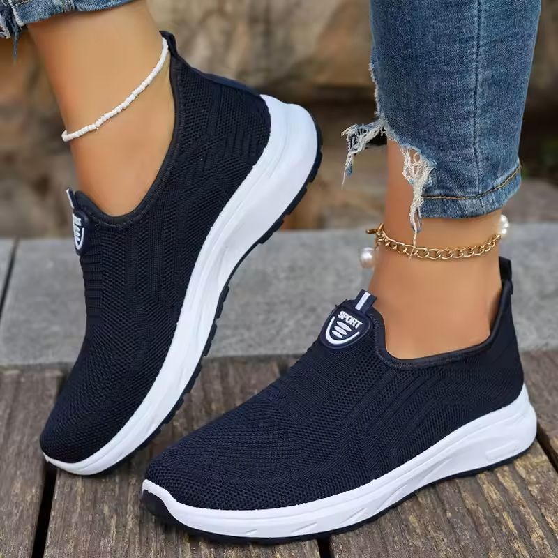 Womens Slip On Breathable Sports Sneakers Lightweight Barefoot Style For All Day Comfort And Everyday Wear royal Blue 7.5
