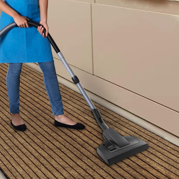 Household Striped Carpet Door Mat, Non Slip Waterproof Kitchen Floor Mat, Easy To Clean And Customisation brown 40x100cm