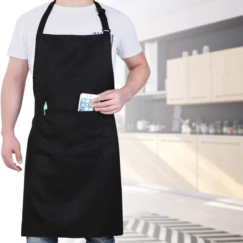 Stylish Kitchen Aprons For Men And Women, Chef Work Apron For Grill, Beauty, Bar, Shop, Cafes, Household And Nail Studio 6pcs