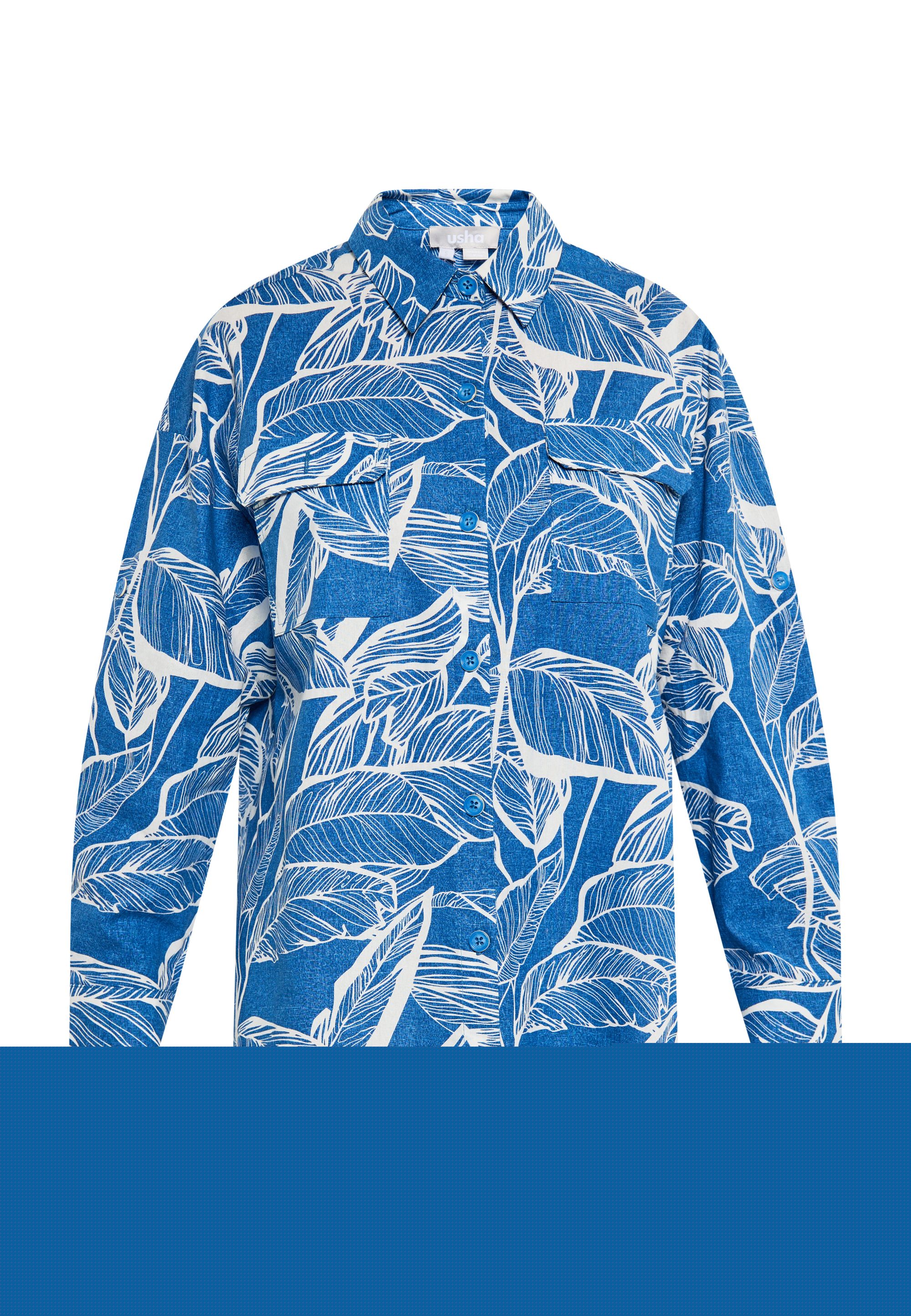 usha Hemd Damen Blau Wollweiss Image