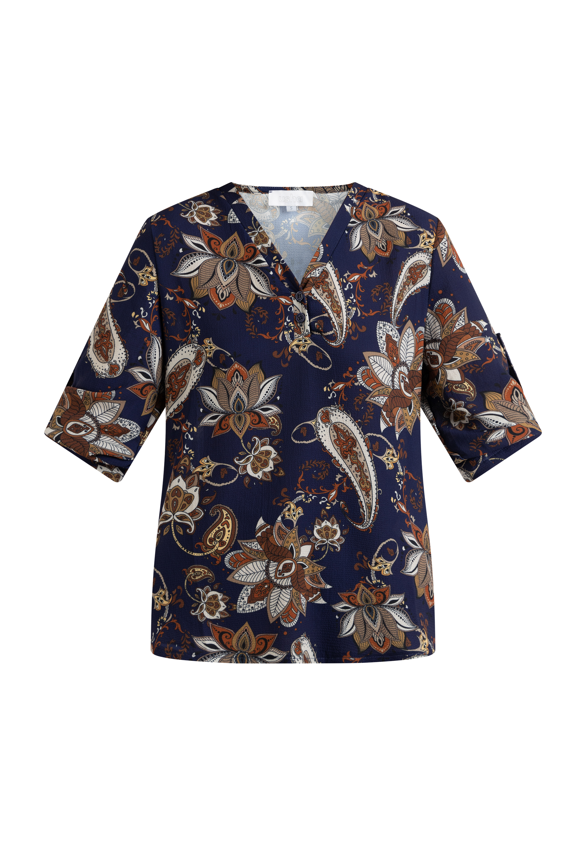 usha Hemdbluse Damen Navy Mehrfarbig Image