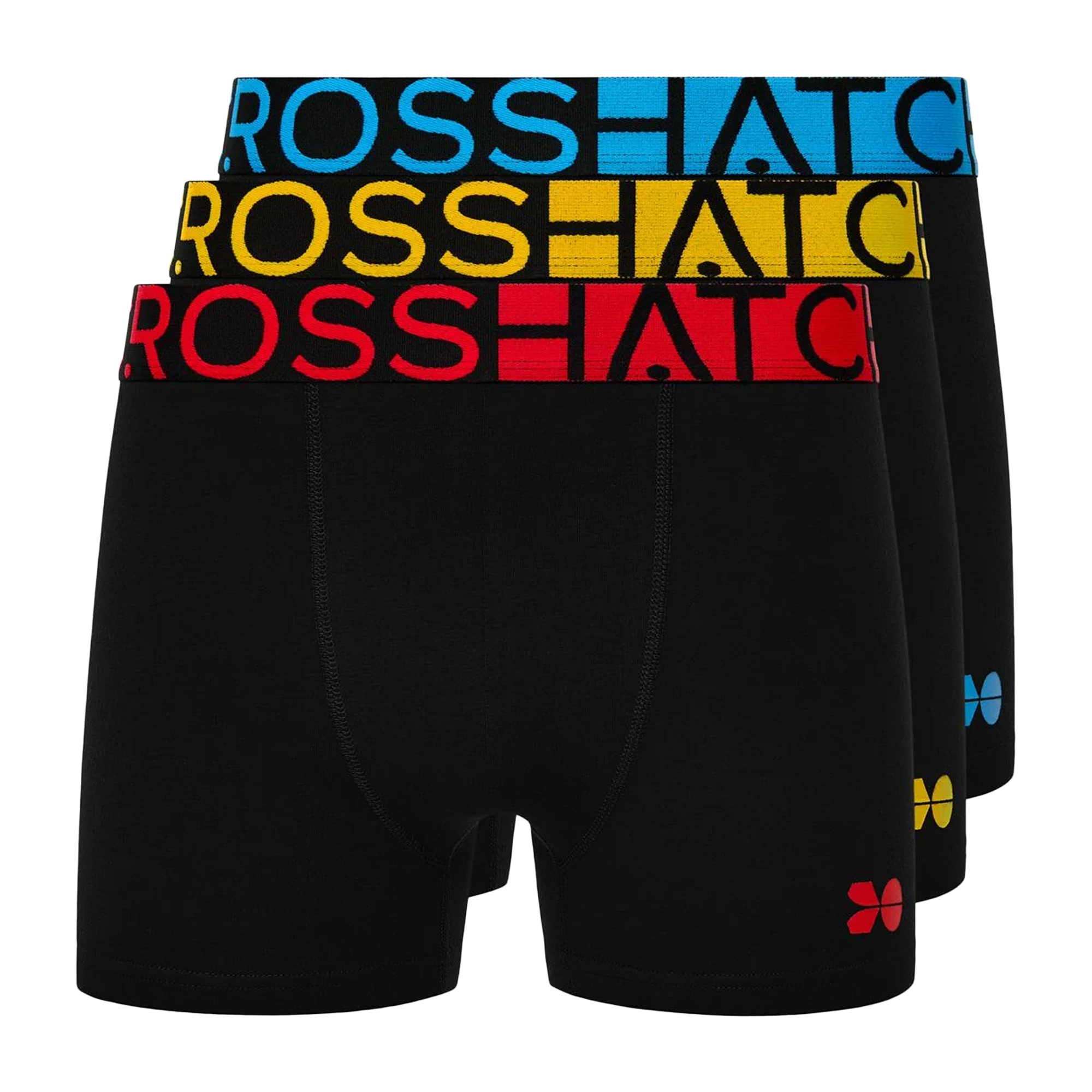Crosshatch - "Dumas" Boxershorts für Herren (3er-Pack) (Schwarz) Image