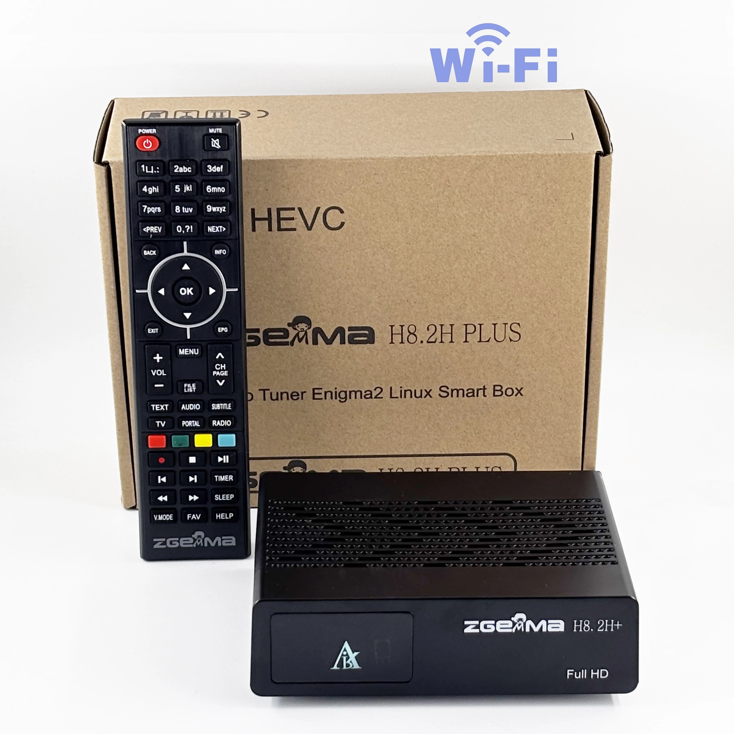 ZGEMMA H8.2H PLUS HEVC/H.265 décodeur tv Satellite DVB T2/C + DVB S2 satellite + terrestre/câble avec wifi intégré
