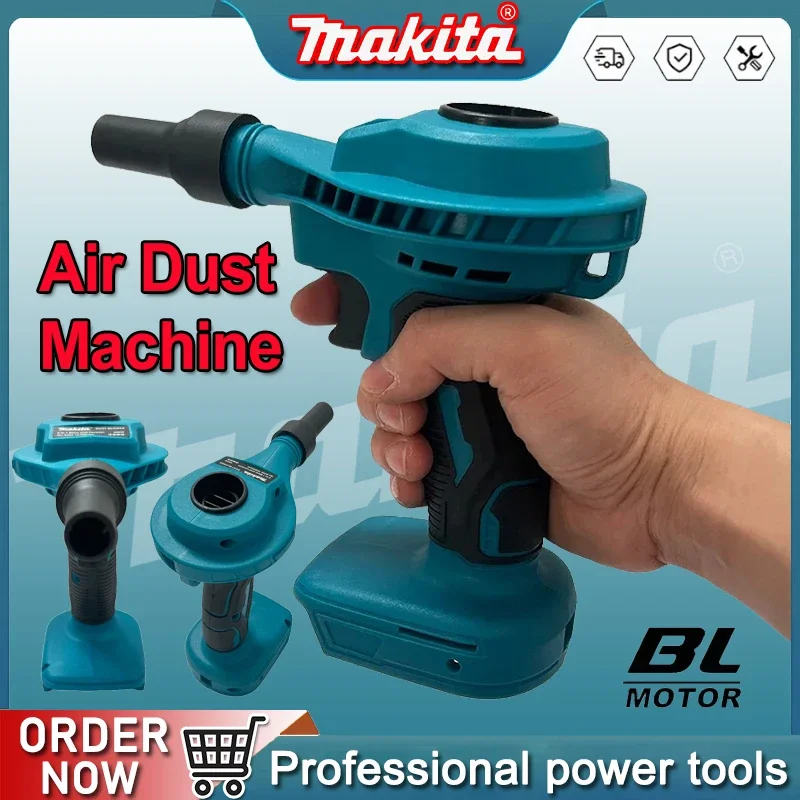 Makita 2 IN 1 Akku-Luftstaubmaschine, effizienter wiederaufladbarer Staubsauger-Inflator, Computer-Reinigungs-Elektrowerkzeug für 18-V-Batterie Image