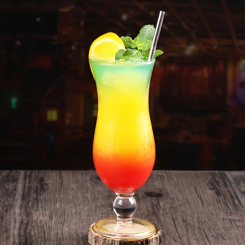 1/2/4 Set, elegantes rundes Glas-Cocktailglas, bleifrei, wiederverwendbar, vielseitige Säfte, Cocktails, Bier, tropische Getränke, Wasser, Image