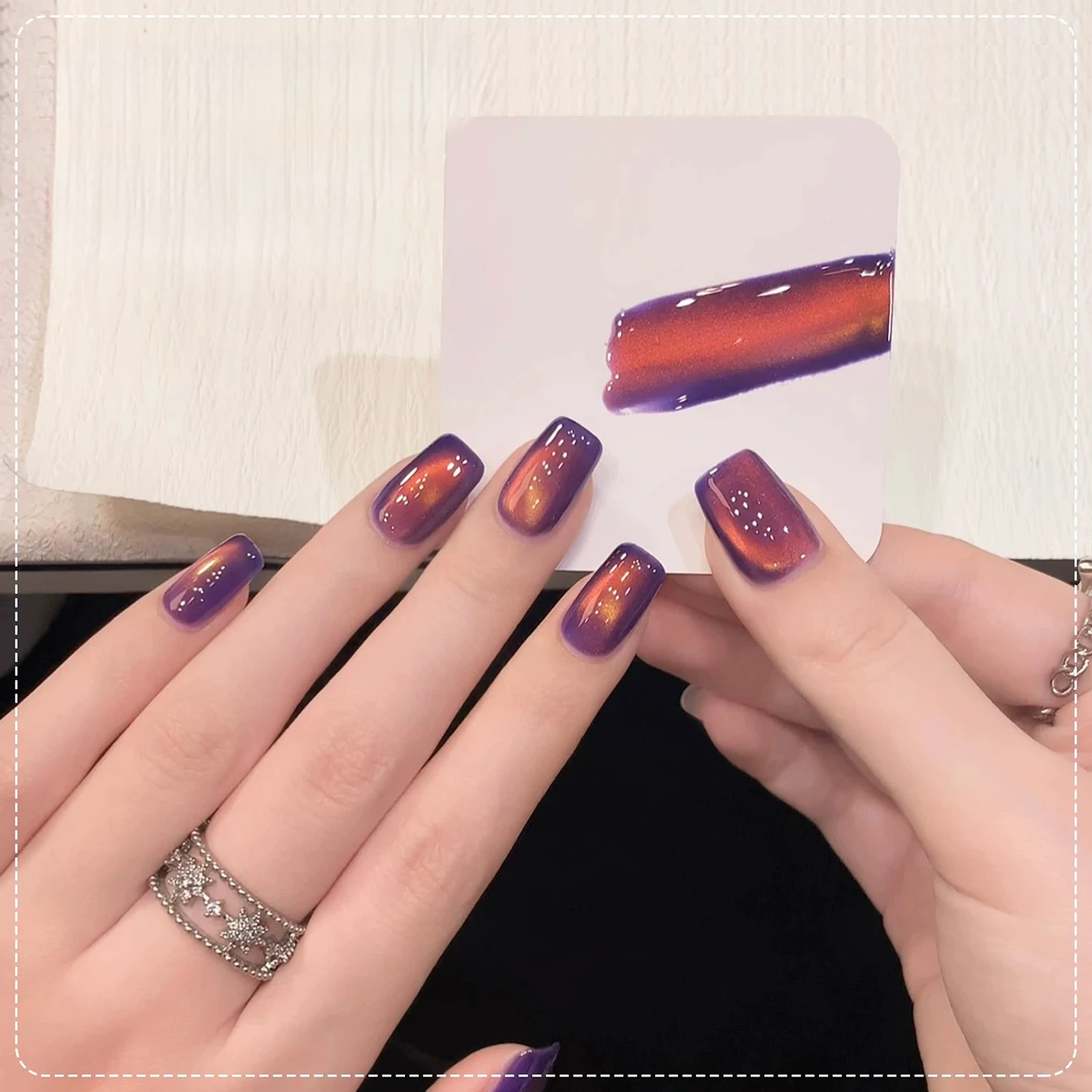 1 stücke ZH Herbst Sangwan Cat Eye Lila Gel Nagellack 2025 Neue Temperament Bleaching Nail art Nagel Liefert Image