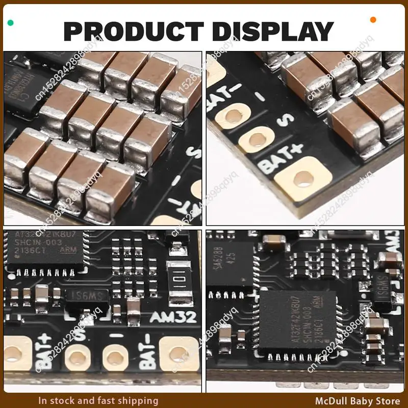 ABJA-AM32 Bürstenloser Mini-Regler Mini elektrisch verstellbar 20A Mini bürstenloser elektronischer Geschwindigkeitsregler Kein BEC Image