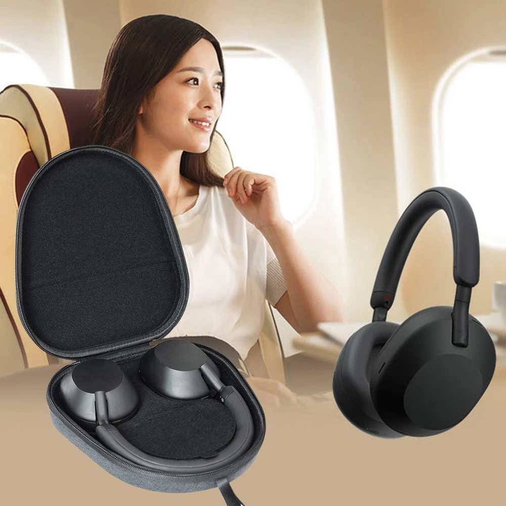 Für Sony WH1000XM5 Kopfhörer Harte Tragetasche Tragbare Lagerung Tasche Reise EVA Schutzhülle für Sony WH-1000XM5 Kopfhörer Image