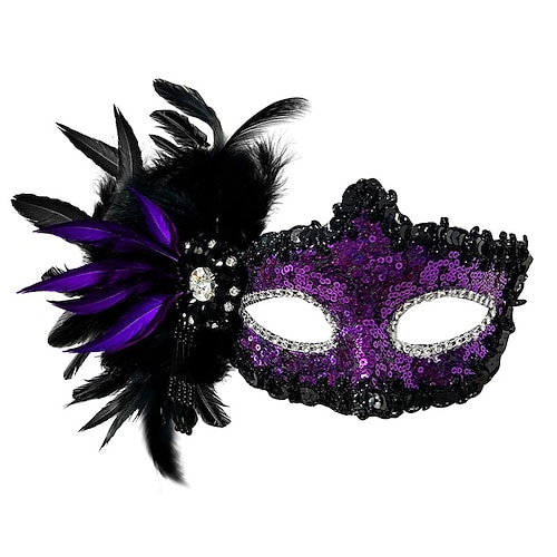Karneval 2026 Karnevalsmaske Karneval Maske Venezianische Maske Halloween Erwachsene Damen Halloween Karneval Karneval Party Maskerade Einfaches Karnevalskostüm Verkleiden Image