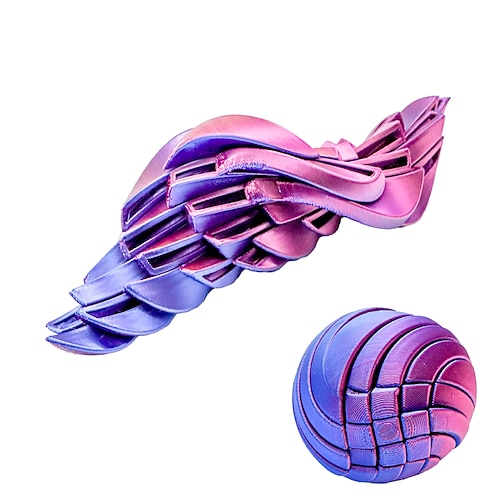 3D-gedruckter Fidget-Ball, dynamische Schleimkugel zum Stressabbau für Erwachsene und Kinder, erweiterter sensorischer Atemball, cooles 3D-gedrucktes Fidget-Geschenk Image