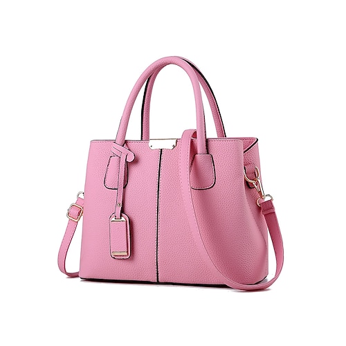 Damenhandtasche aus Kunstleder mit verstellbarem Riemen, in verschiedenen Farben und Tragevarianten erhältlich – perfekt für Arbeit, Freizeit und Alltag.