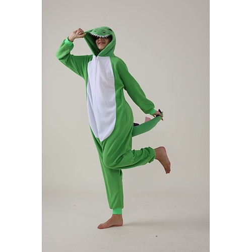 Karnevalskostüm 2026 Tier Drachen Fantasie Karneval Kigurumi-Pyjamas Gruppenkostüm Onesie-Kostüm Warm Bequem Mit Kapuze Fleece Erwachsene Herren Damen Unisex Halloween Karneval Party Leistung Image