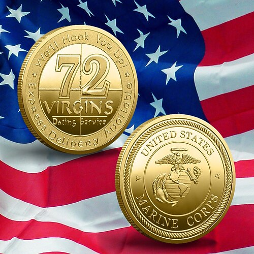 Gedenkmünze des US Marine Corps – 250. Jahrestag der Vereinigten Staaten, Sammlermünze aus Metall für Marinesoldaten patriotische Geschenke Image