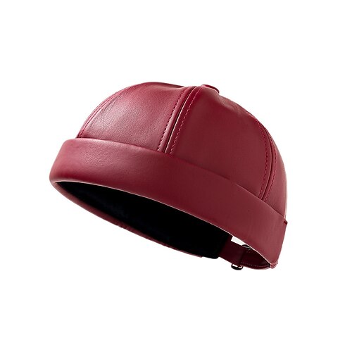 Herren-Mütze aus Kunstleder, stylisches Vintage-Design, in verschiedenen Farben für Freizeit und Winter erhältlich Image
