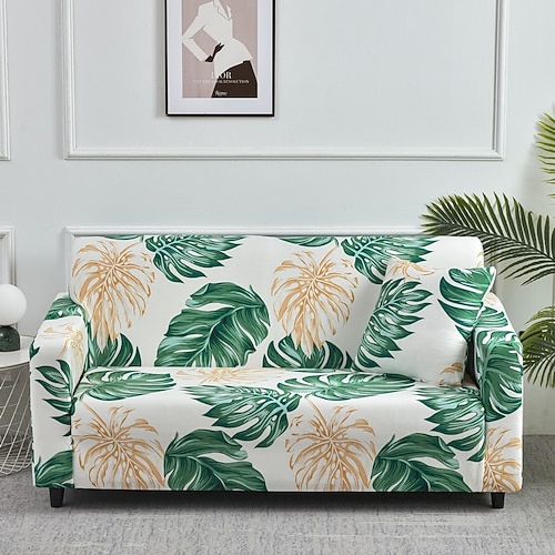 Stretch-Sofabezug mit Boho-Print, staubdicht, strapazierfähig, superweicher Stoff, inklusive kostenlosem Nackenrollebezug für Sessel, Zweisitzer, 3-Sitzer und 4-Sitzer. Image