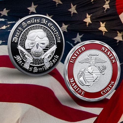 Gedenkmünze des US Marine Corps – 250. Jahrestag der Vereinigten Staaten, Sammlermünze aus Metall für Marinesoldaten patriotische Geschenke Image
