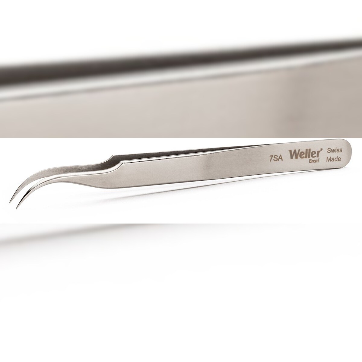 Präzisionspinzette gebogen, ausgespart, mit feinen Spitzen Image